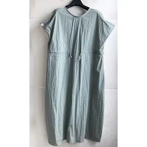 [BUNJANG] Beige &amp; Pastel Green Rayon 100% Summer Dress - Size 66/77 / 고급 국산 파스텔그린 원피스-66.77/새거수준