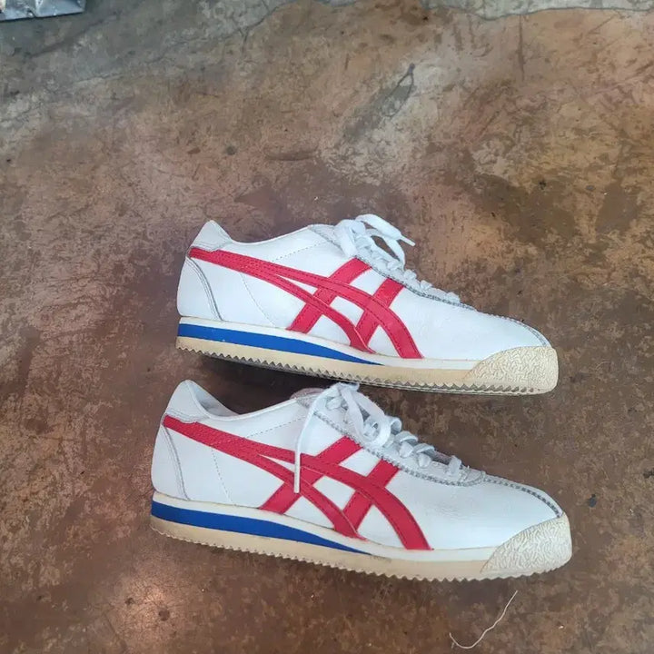 [BUNJANG] Onitsuka Tiger Corsair White/Red Sneakers 240mm / 오니츠카타이거 코르세어 커세어 흰/빨 스니커즈 240mm