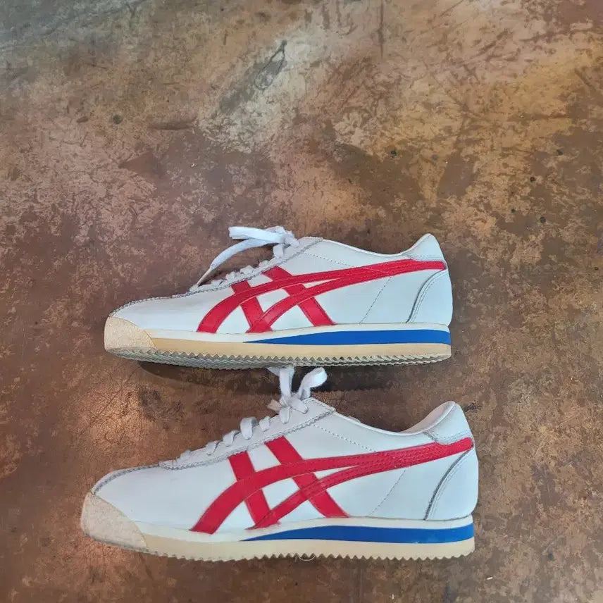 [BUNJANG] Onitsuka Tiger Corsair White/Red Sneakers 240mm / 오니츠카타이거 코르세어 커세어 흰/빨 스니커즈 240mm