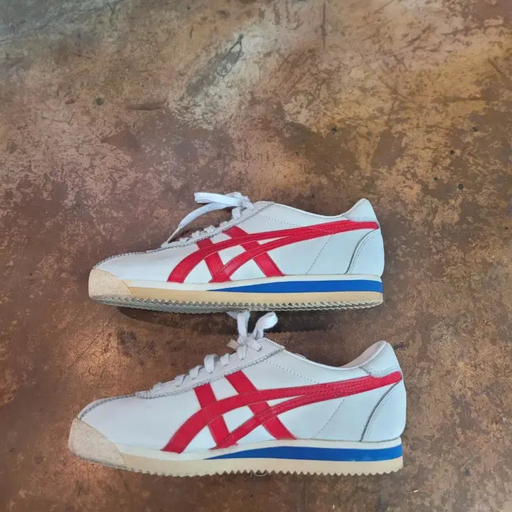[BUNJANG] Onitsuka Tiger Corsair White/Red Sneakers 240mm / 오니츠카타이거 코르세어 커세어 흰/빨 스니커즈 240mm