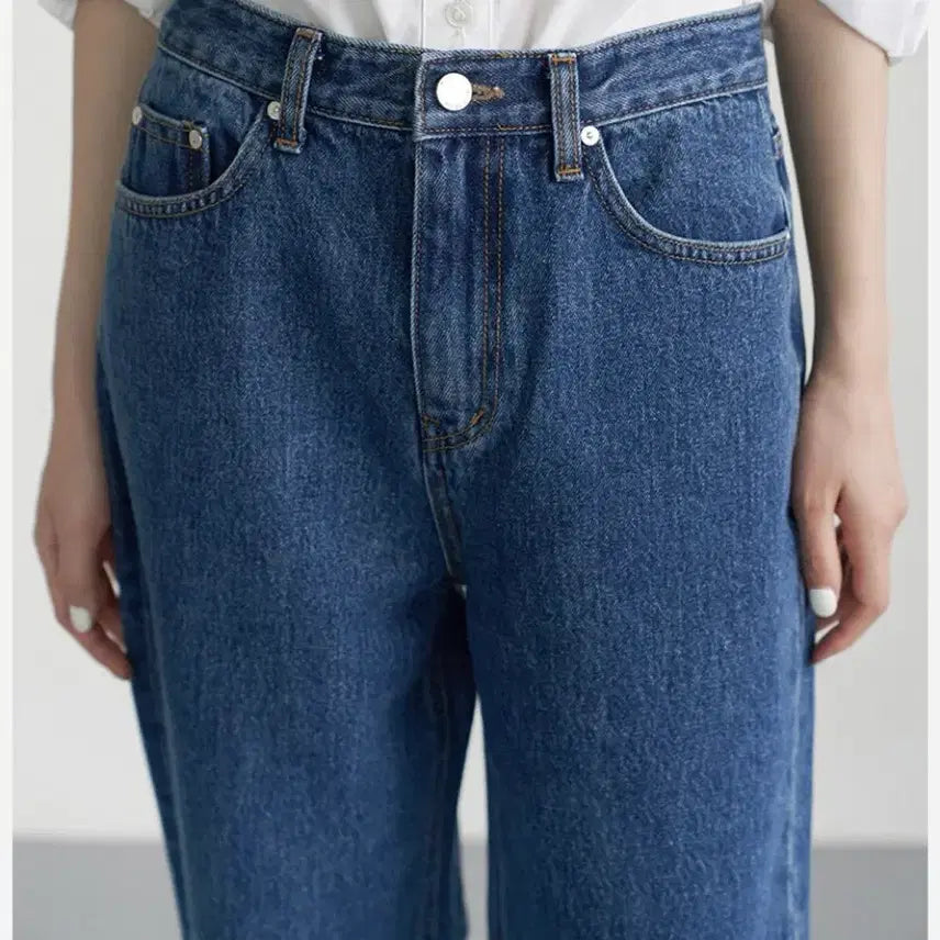 [BUNJANG] Blubric Wide Denim Dark Blue / (새상품)블루브릭 와이드데님 다크블루 라룸 어텀