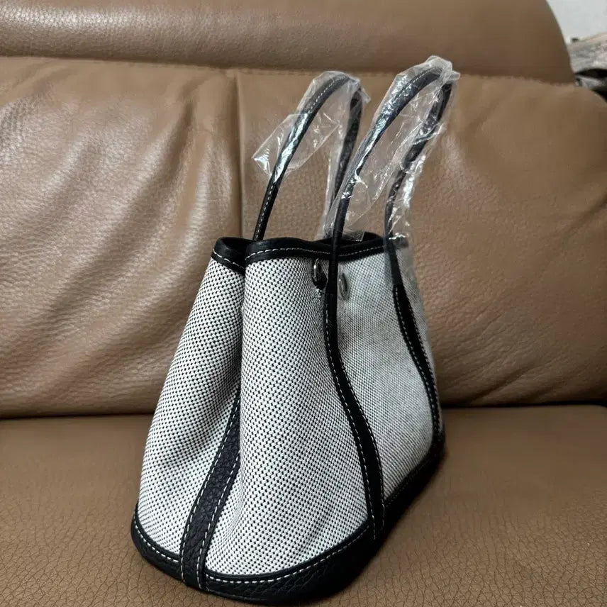 [BUNJANG] Canvas and Leather Handbag / (새상품)천연소가죽 캔버스백(정가9만)골프카드백으로도 굿