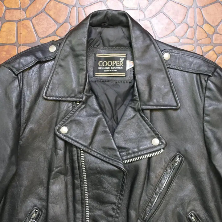 [BUNJANG] COOPER Double Riders Leather Jacket / [L] Made in U.S.A 쿠퍼 COOPER 더블 라이더 자켓