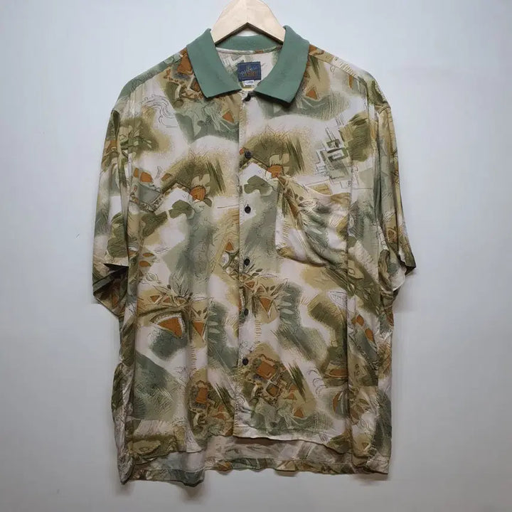[BUNJANG] El Garril Rayon Short Sleeve Shirt / El Garril 반팔 레이온 셔츠