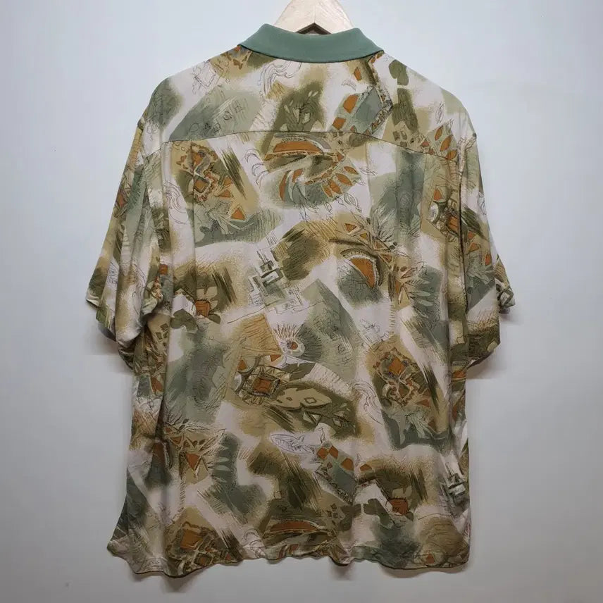 [BUNJANG] El Garril Rayon Short Sleeve Shirt / El Garril 반팔 레이온 셔츠