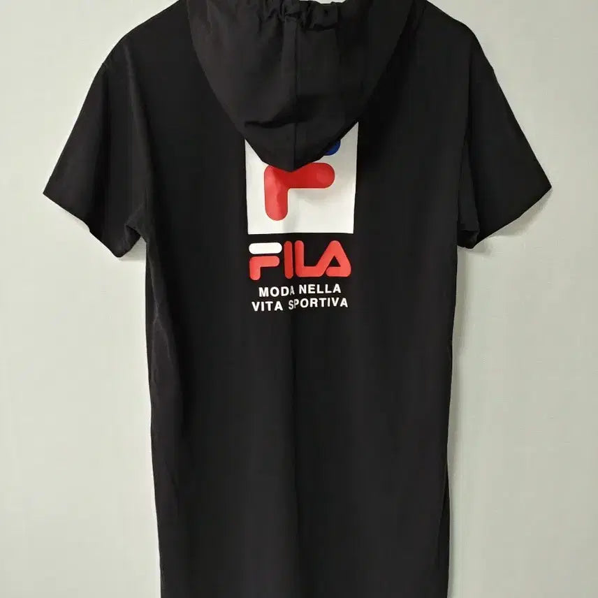 [BUNJANG] Fila Big Logo Hooded Short Sleeve Dress / [L/100] 휠라(FILA) 빅로고 반팔 후드 원피스