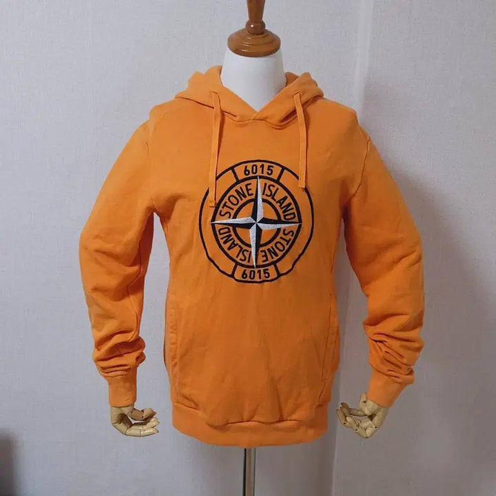 [BUNJANG] Stone Island Orange Hoodie / 스톤아일랜드 오렌지색 후드티 공용