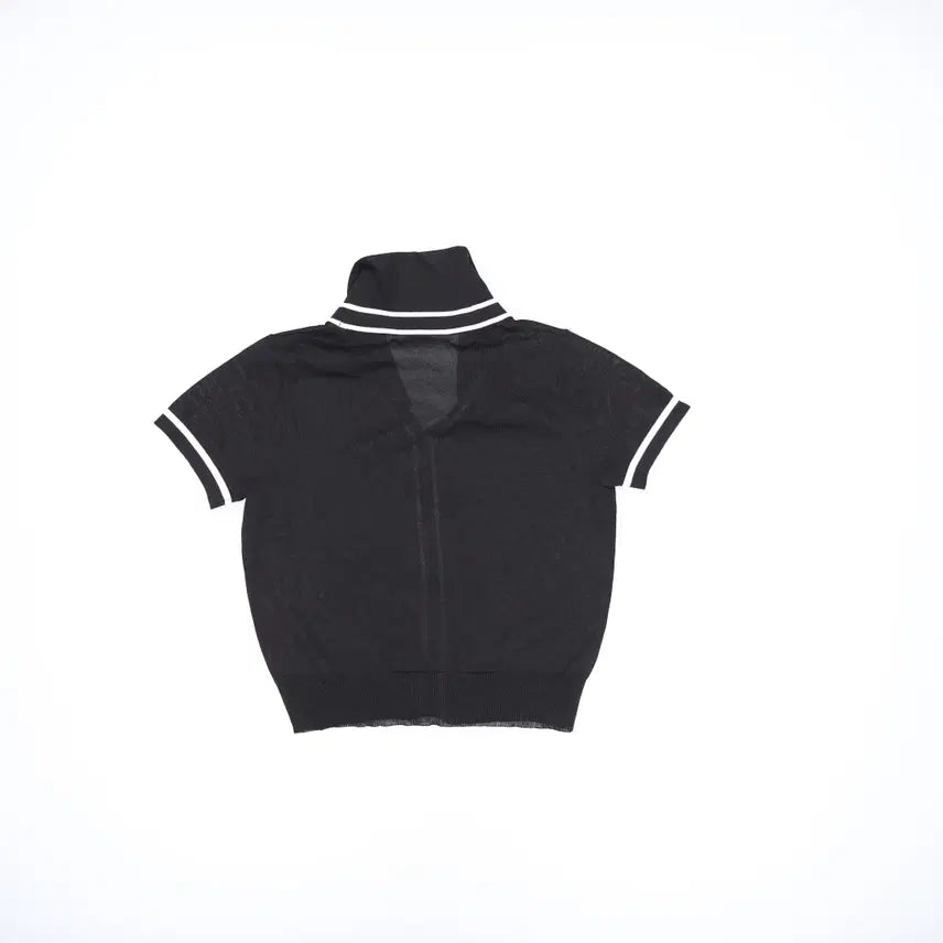 [BUNJANG] Vintage Patch Detail Short Sleeve Knit Top / 실측확인 빈티지 여성 패치 반팔니트 0417H1