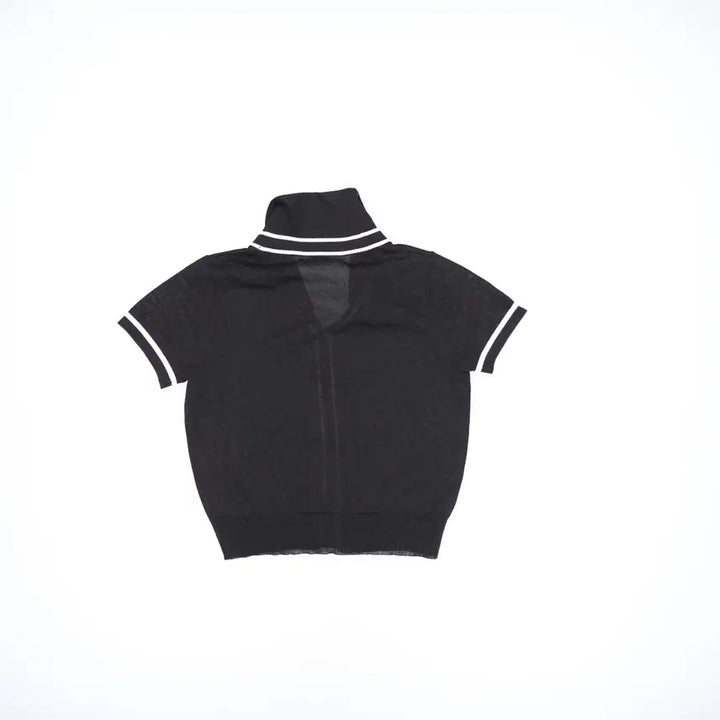 [BUNJANG] Vintage Patch Detail Short Sleeve Knit Top / 실측확인 빈티지 여성 패치 반팔니트 0417H1