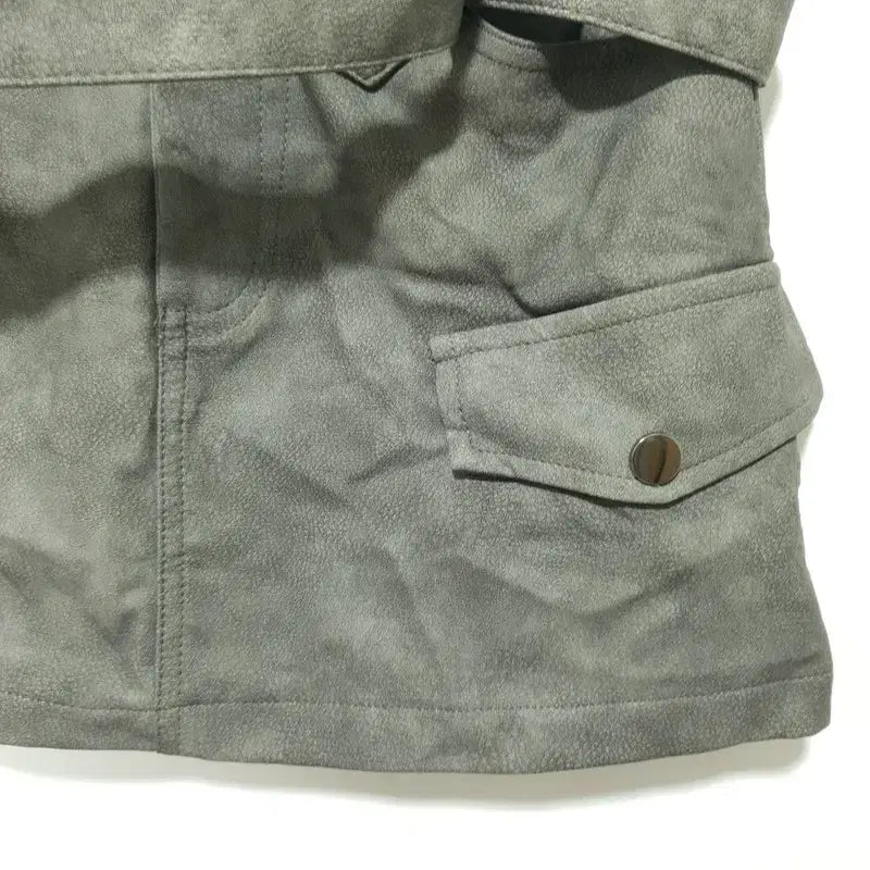 [BUNJANG] Belted Leather Cargo Skirt S / 벨티드 레더 카고 스커트 S_S1694