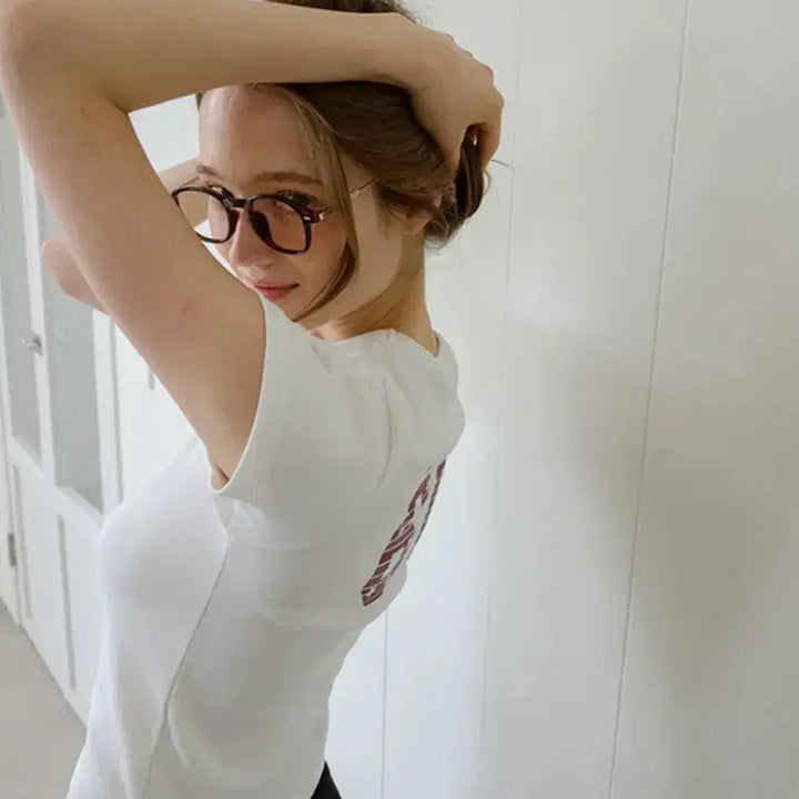 [BUNJANG] Letterly Number Point T-Shirt White / 새상품)레터리 넘버 포인트 티셔츠 화이트