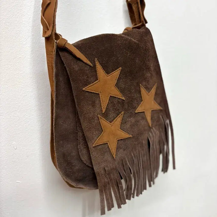 [BUNJANG] Suede Star Cross Bag - Vintage Crossbody Bag / suede star cross bag 웨스턴무드 빈티지 크로스 백 JPN