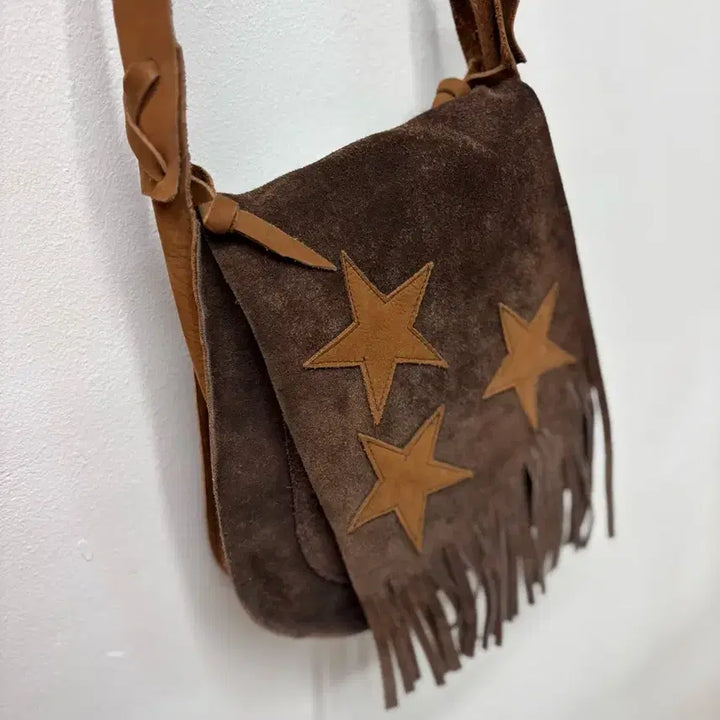 [BUNJANG] Suede Star Cross Bag - Vintage Crossbody Bag / suede star cross bag 웨스턴무드 빈티지 크로스 백 JPN