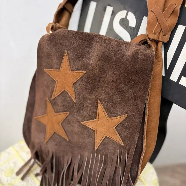 [BUNJANG] Suede Star Cross Bag - Vintage Crossbody Bag / suede star cross bag 웨스턴무드 빈티지 크로스 백 JPN