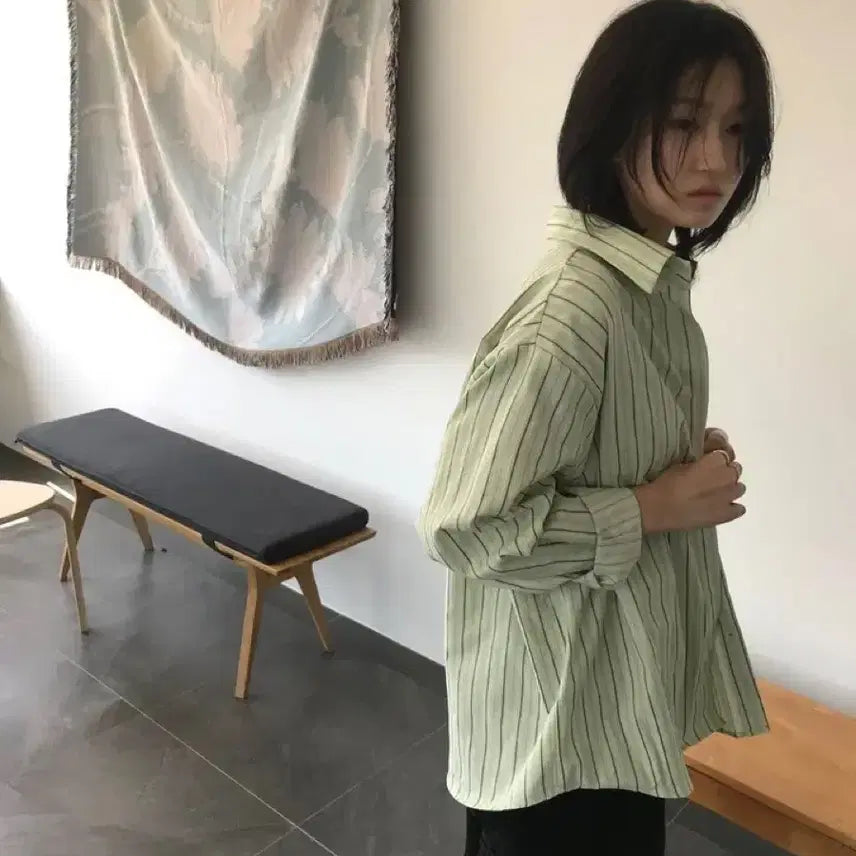 [BUNJANG] Striped Shirt - New / 스트라이프 셔츠 새상품