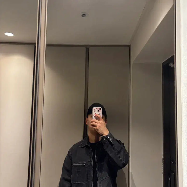 [SOLD OUT] 에스피오나지 흑청 데님 트러커 자켓 L