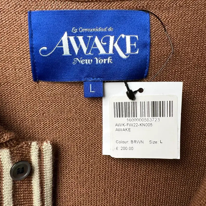 [BUNJANG] Awake NY Brown Knit Cardigan / Awake NY 브라운 니트 가디건 새상품