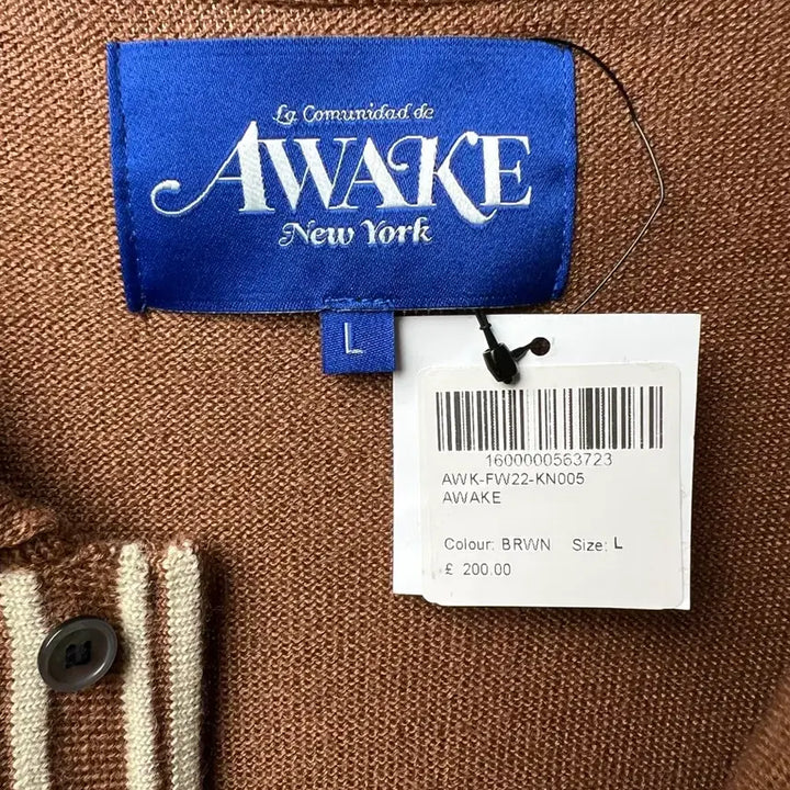 [BUNJANG] Awake NY Brown Knit Cardigan / Awake NY 브라운 니트 가디건 새상품