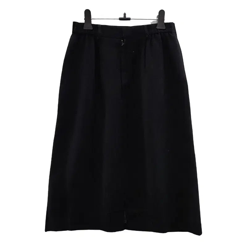 [BUNJANG] Vintage Multi-Snap Black Skirt - L / 빈티지 멀티스냅 블랙 스커트 L MADE IN JAPAN