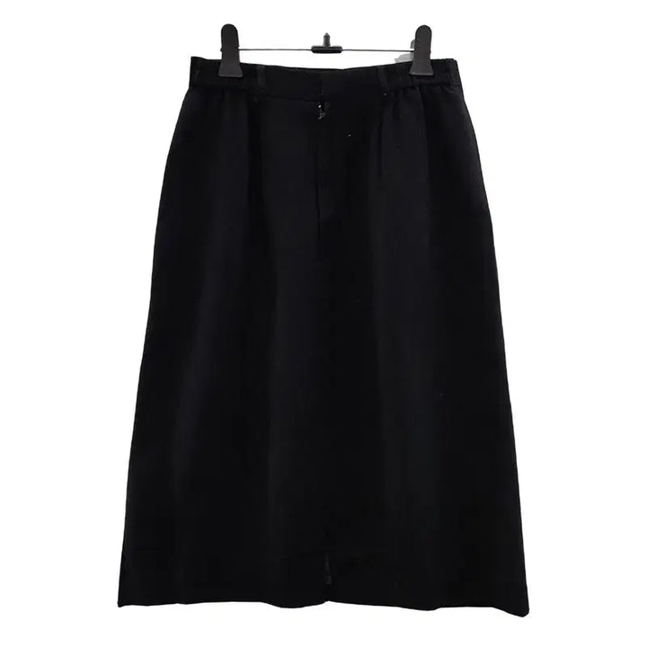 [BUNJANG] Vintage Multi-Snap Black Skirt - L / 빈티지 멀티스냅 블랙 스커트 L MADE IN JAPAN