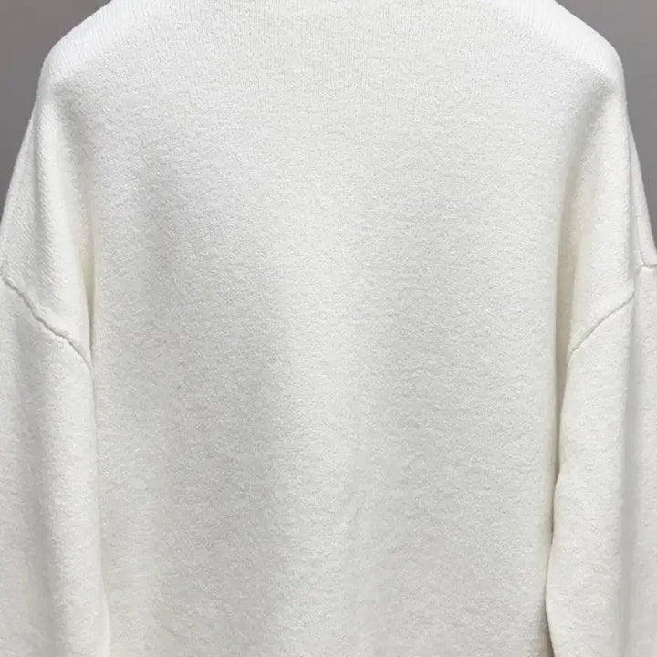 [BUNJANG] Ami Virgin Wool Intarsia Knit Sweater White L / 아미 버진울 인타르시아 니트 화이트 L