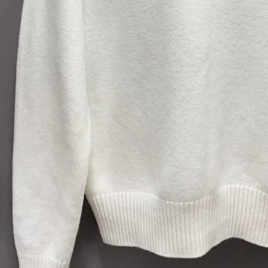 [BUNJANG] Ami Virgin Wool Intarsia Knit Sweater White L / 아미 버진울 인타르시아 니트 화이트 L