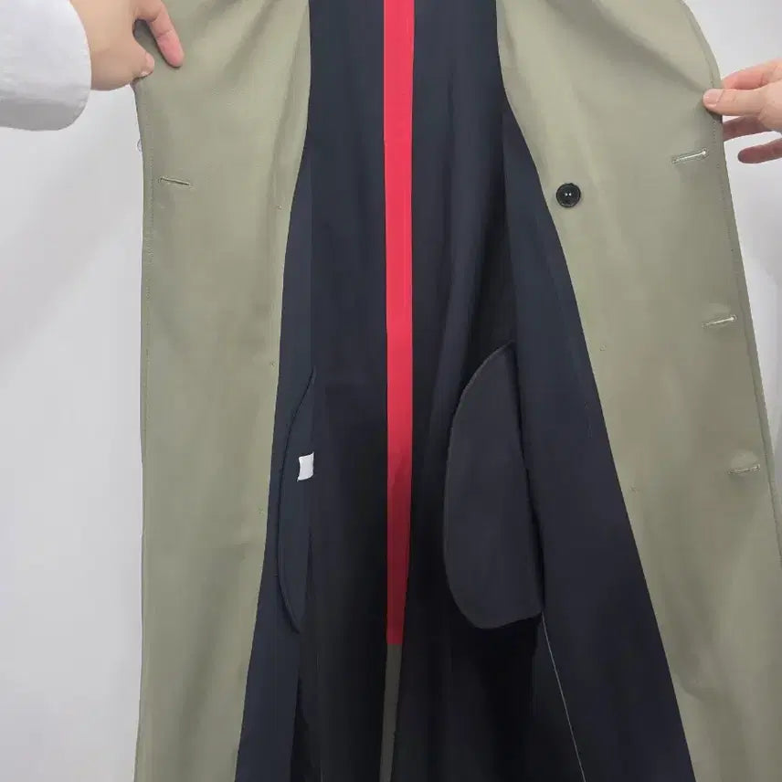 [BUNJANG] Valentino Khaki Long Trench Coat / 발렌티노 카키색 롱 트렌치 코트