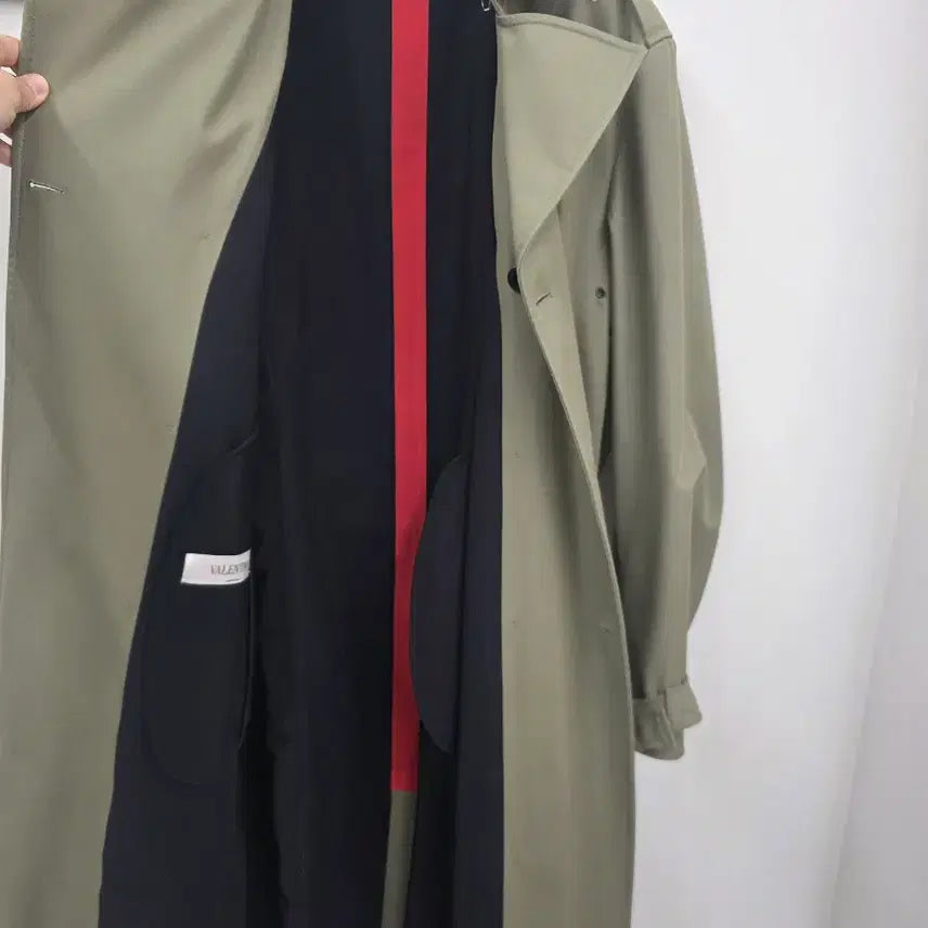 [BUNJANG] Valentino Khaki Long Trench Coat / 발렌티노 카키색 롱 트렌치 코트
