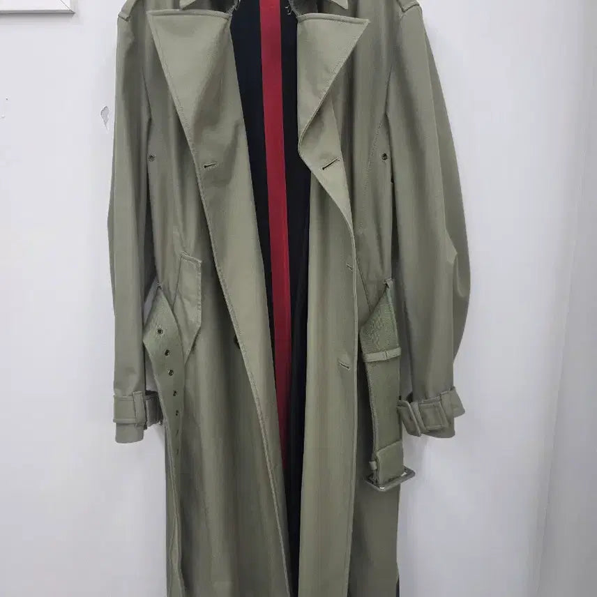 [BUNJANG] Valentino Khaki Long Trench Coat / 발렌티노 카키색 롱 트렌치 코트