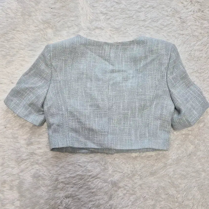 [BUNJANG] SLIT Mint Tweed Short Sleeve Jacket / SLIT. LIMITED 민트 트위드 반팔 자켓 새상품 90