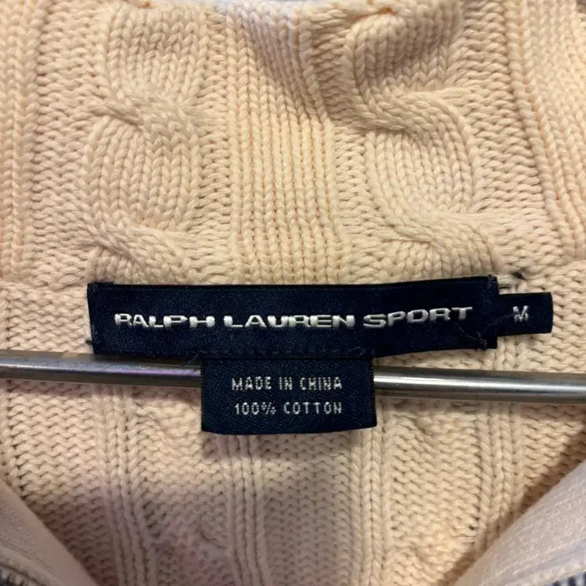 [BUNJANG] Polo Ralph Lauren Cable Knit Zip-up Sweater / 폴로랄프로렌 정품 꽈베기니트집업