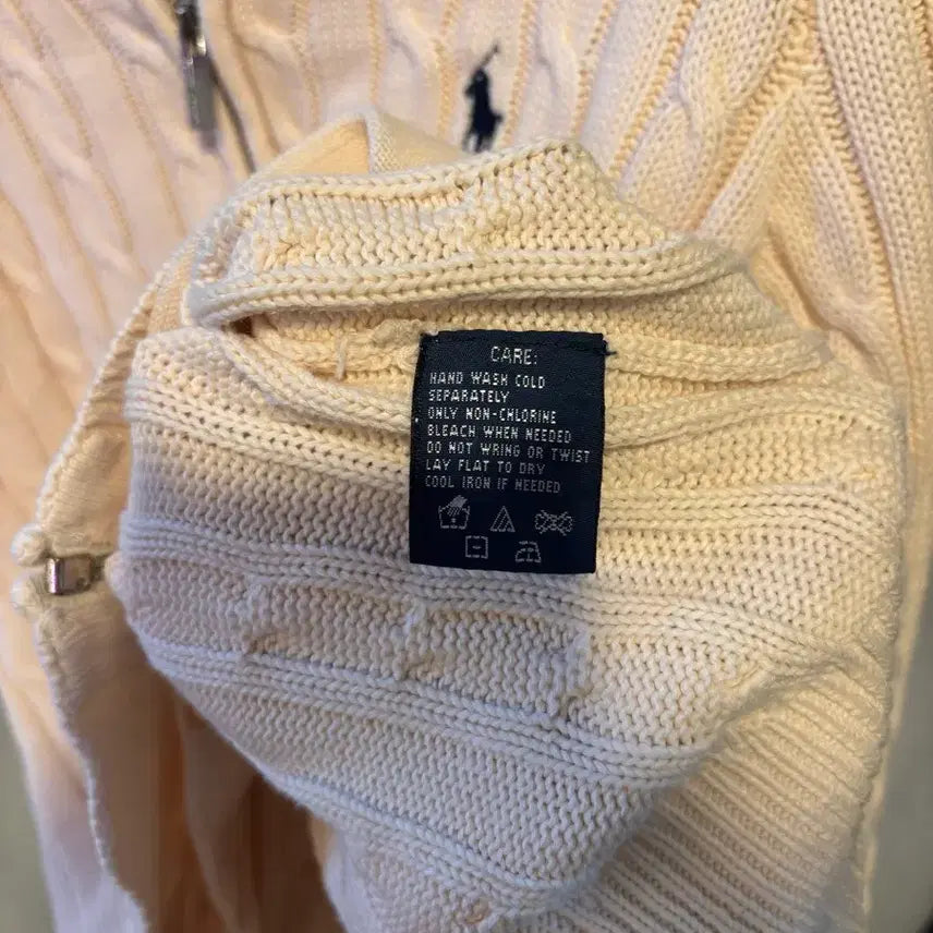 [BUNJANG] Polo Ralph Lauren Cable Knit Zip-up Sweater / 폴로랄프로렌 정품 꽈베기니트집업