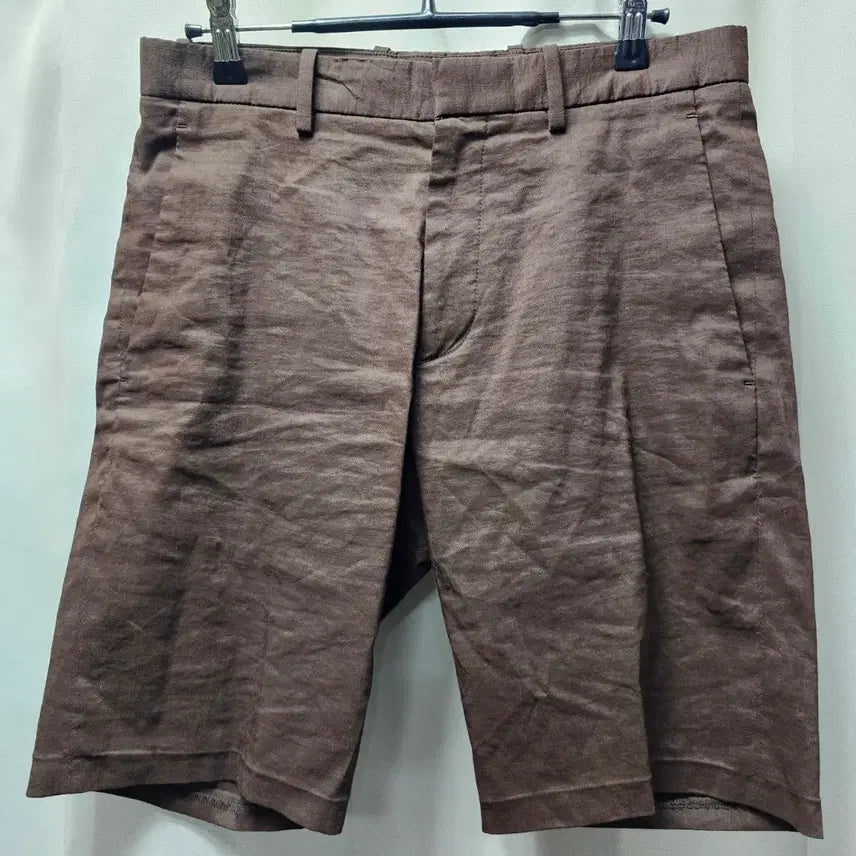 [BUNJANG] Theory Eco Crunch Linen Shorts - Brown / [정품] 띠어리(Theory) 남성 에코 크런치 리넨 반바지 - 브라운