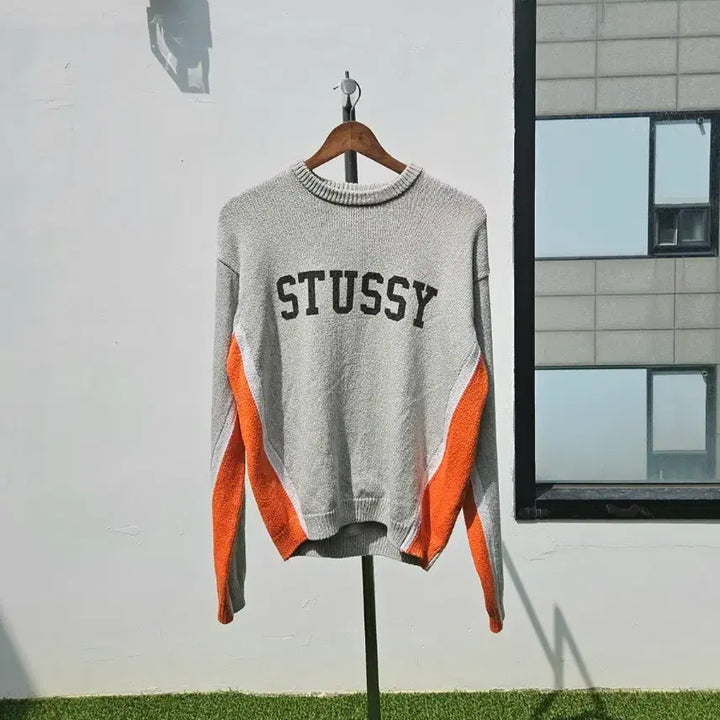 [BUNJANG] Stussy Contrast Crewneck Heather Sweatshirt / 스투시 콘트라스트 크루넥 헤더