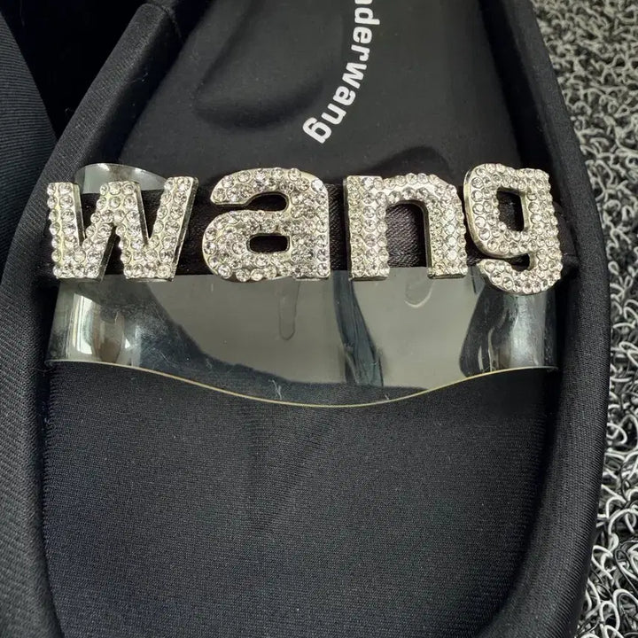 [BUNJANG] Alexander Wang Crystal Logo Platform Sandals / 알렉산더 왕(alexanderwang) 크리스탈 로고 투명 스트랩 플랫폼