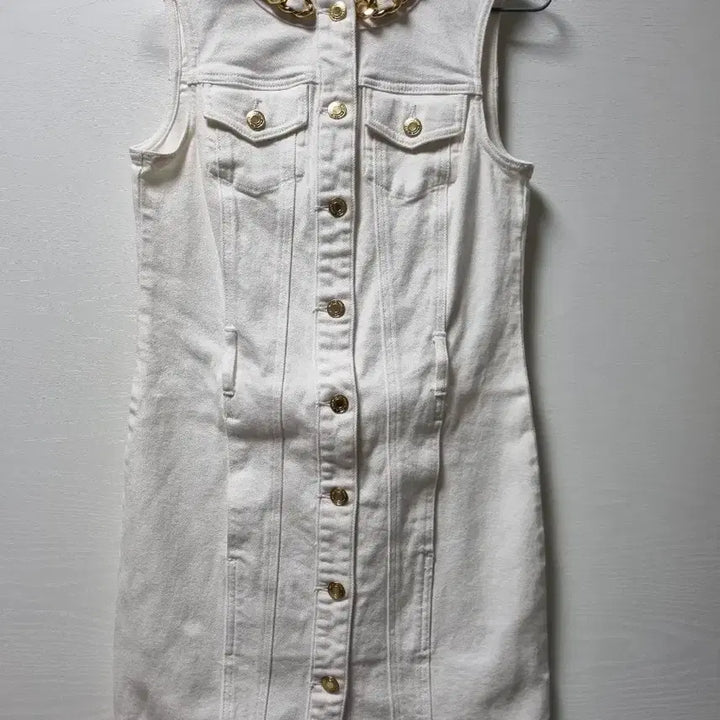 [BUNJANG] Michael Kors Chain Detail White Denim Dress / 마이클코어스 체인 원피스 0사이즈