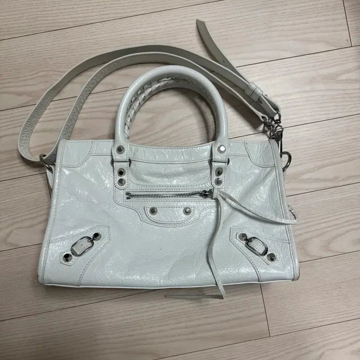 [BUNJANG] Motorbag City Bag White Shoulder/Tote Bag / 모터백 시티백 화이트