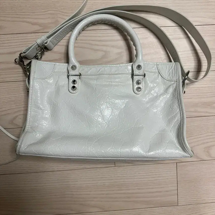 [BUNJANG] Motorbag City Bag White Shoulder/Tote Bag / 모터백 시티백 화이트