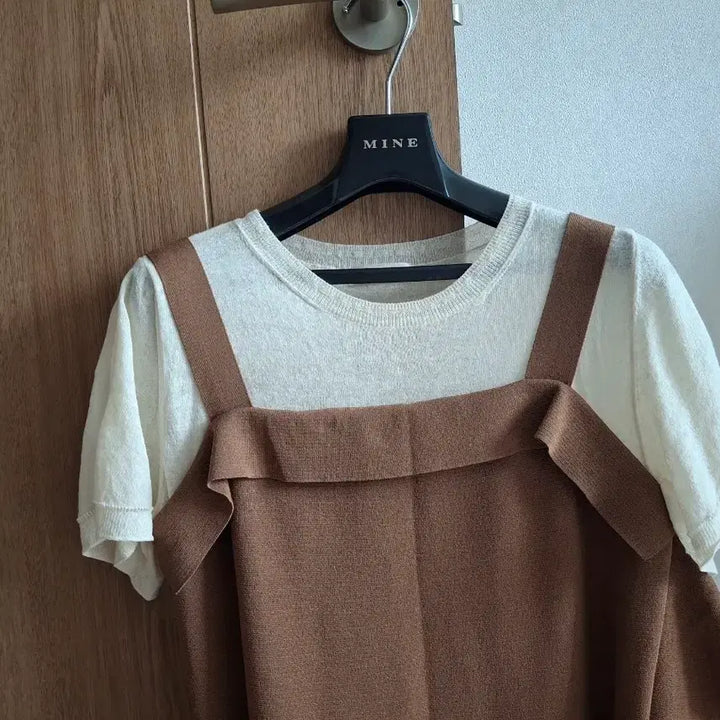 [SOLD OUT] 한섬 sjsj 레이어드 뷔스티에 니트원피스