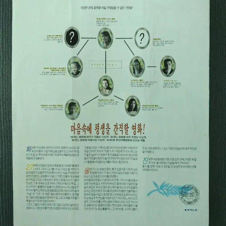 [SOLD OUT] (구김 있음) 비밀과 거짓말 영화 전단지 팜플렛