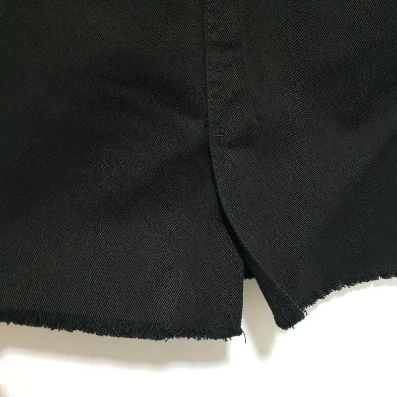 [BUNJANG] Black Denim Slit Skirt L / 블랙 데님 트임 스커트 L_S1697