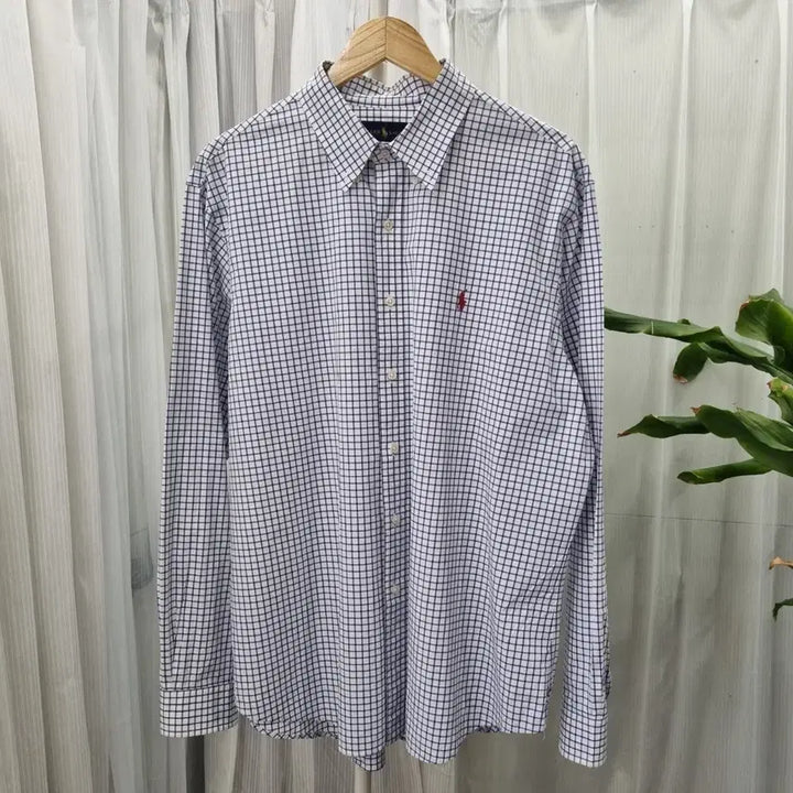 [BUNJANG] Ralph Lauren Slim Fit Blue Check Shirt / 랄프로렌 슬림핏 블루 체크셔츠 1961