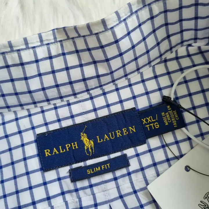 [BUNJANG] Ralph Lauren Slim Fit Blue Check Shirt / 랄프로렌 슬림핏 블루 체크셔츠 1961