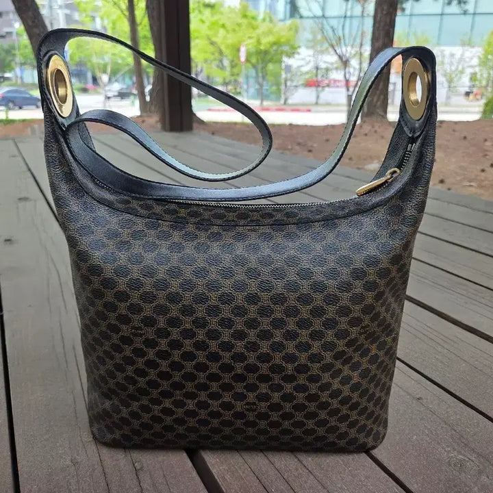 [BUNJANG] Celine Macadam Ring Crossbody/Shoulder Bag / 올드 셀린느 블랙 마카담 링 크로스 / 숄더 백