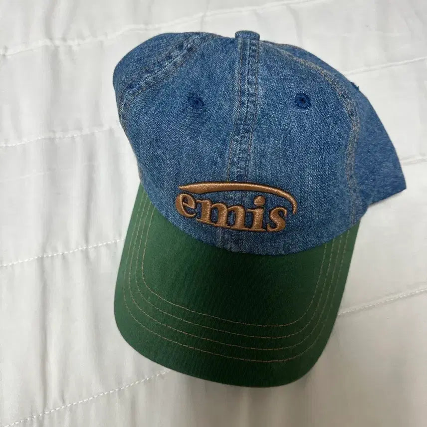 [SOLD OUT] emis 에미스 데님 볼캡 그린챙 모자