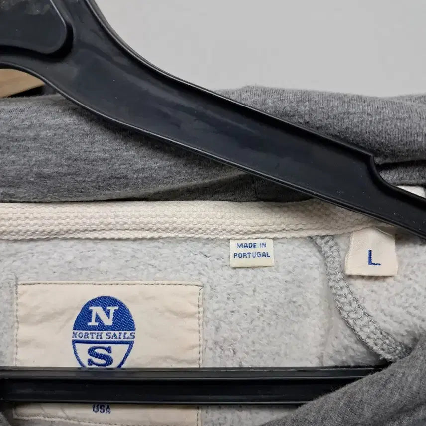 [BUNJANG] North Sail Gray Printed Hoodie / 노스세일 회색 프린팅 후드티 공용가능