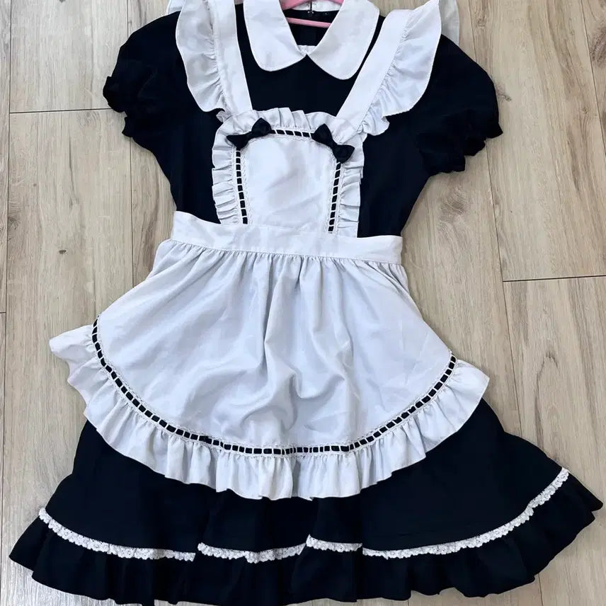 [BUNJANG] Bodyline Style Maid Dress / 바디라인st 메이드복