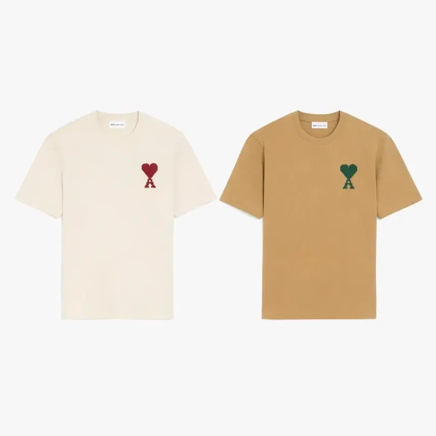 [BUNJANG] Ami Small Heart Logo Short Sleeve T-Shirt / 아미 스몰 하트 로고 반팔 티셔츠