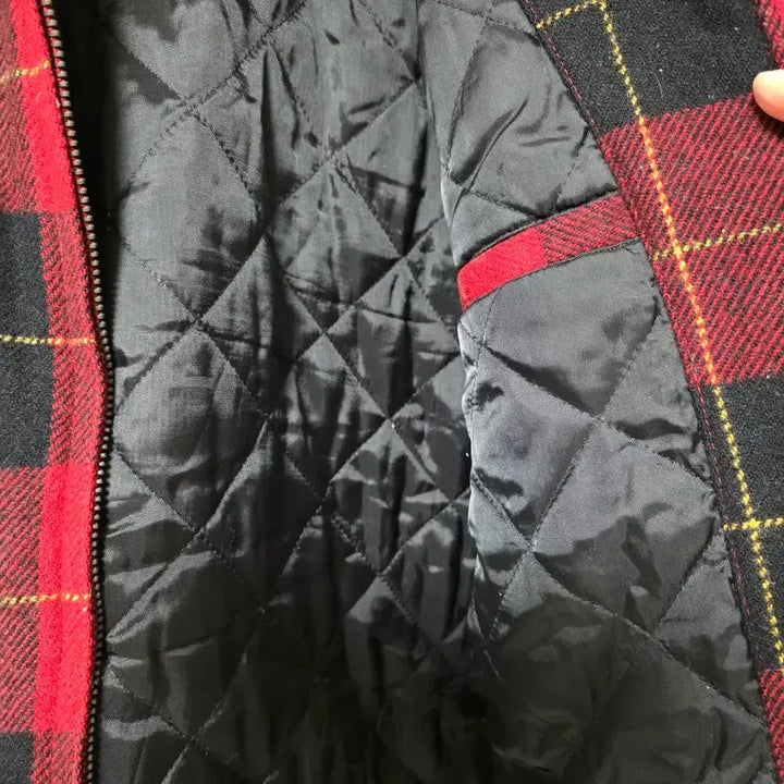 [BUNJANG] WHO.A.U Red Check Quilted Jacket / 100/WHO.A.U 레드 체크 누빔 자켓