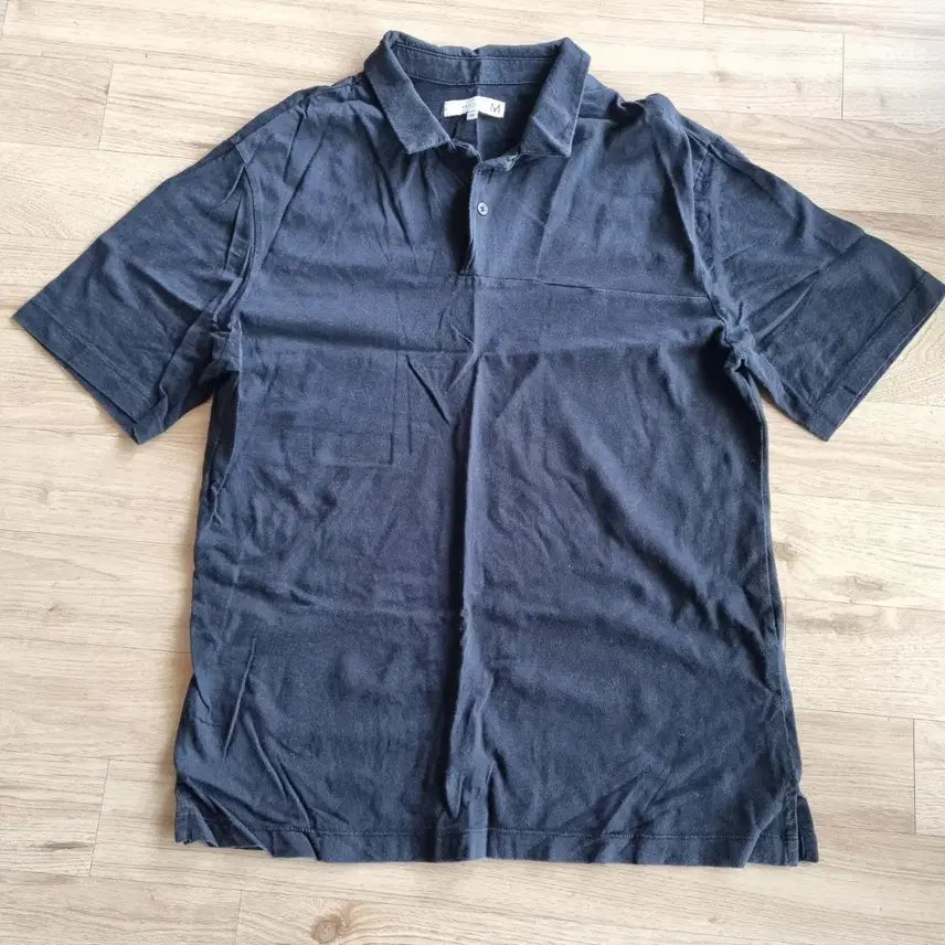 [BUNJANG] Project M Black Button-Up T-Shirt / 프로젝트 엠 티셔츠105